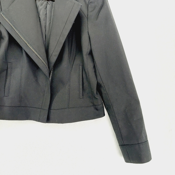 Tahari Black Long Sleeve Zip Front Jacket with Pockets 3450 - Picture 3 of 8